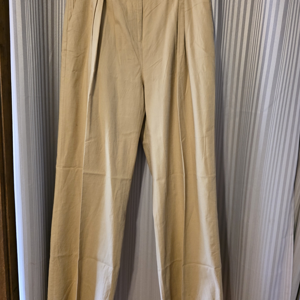 Calvin Klein Collection Tan Wide Leg Pants